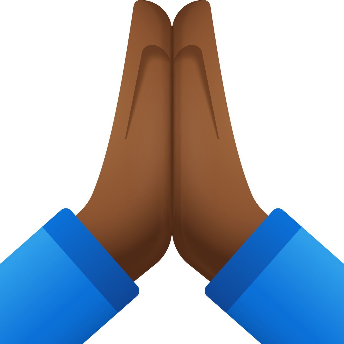 emoji style 双手合十中深肤色 icon
