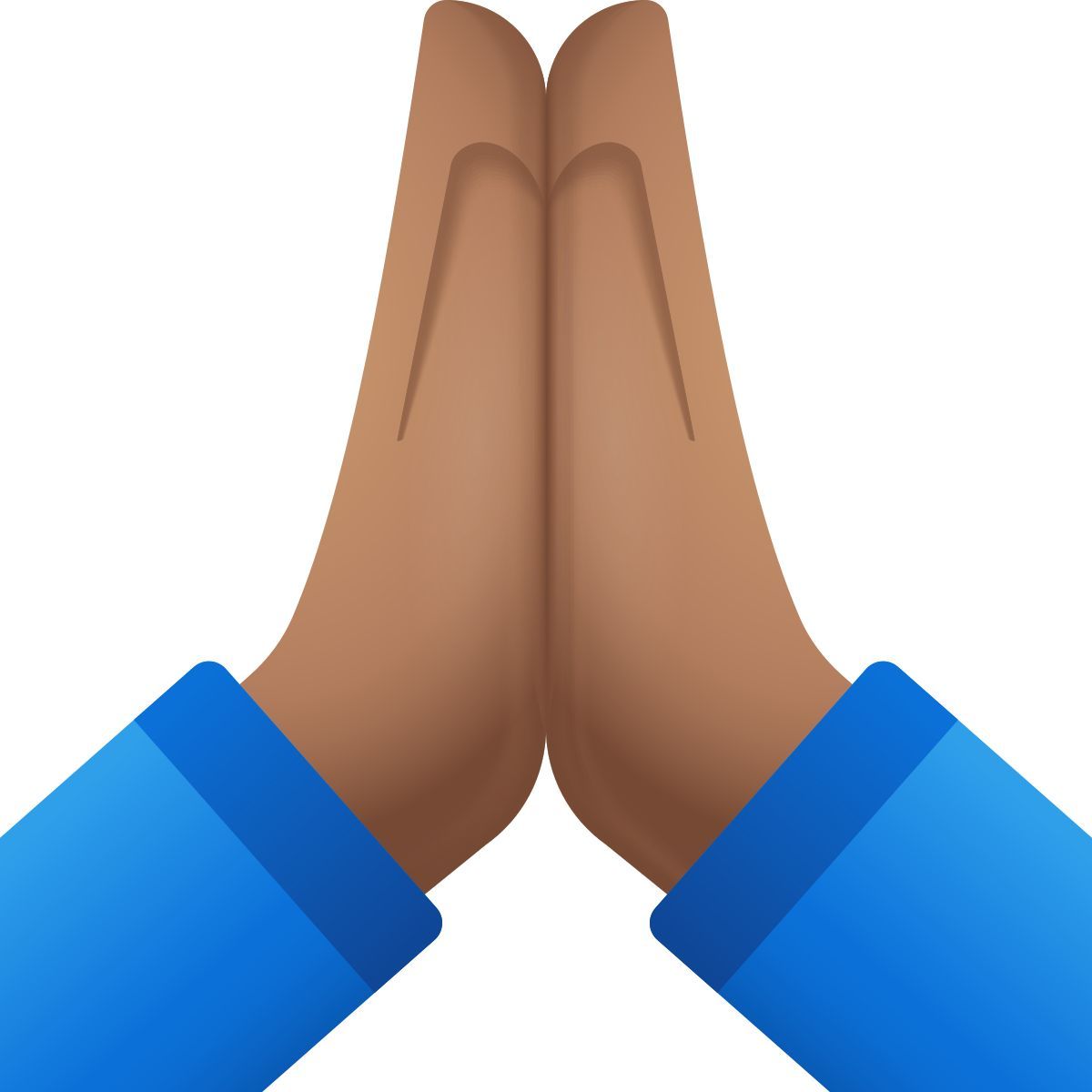 emoji style mãos postas tom de pele médio icon