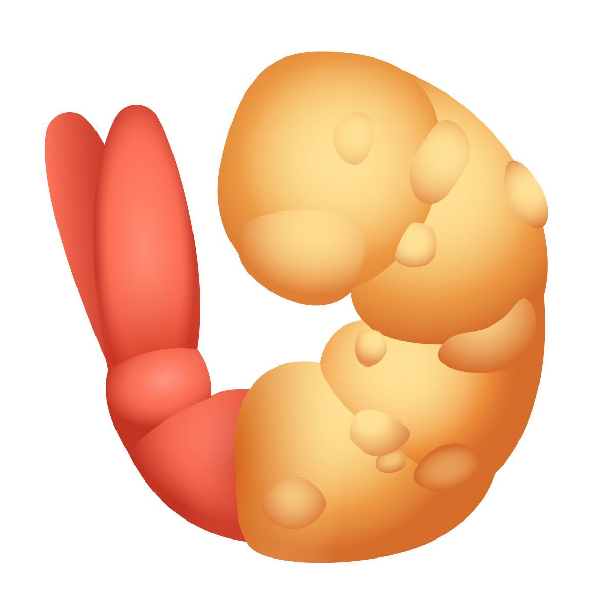 emoji style fried shrimp icon