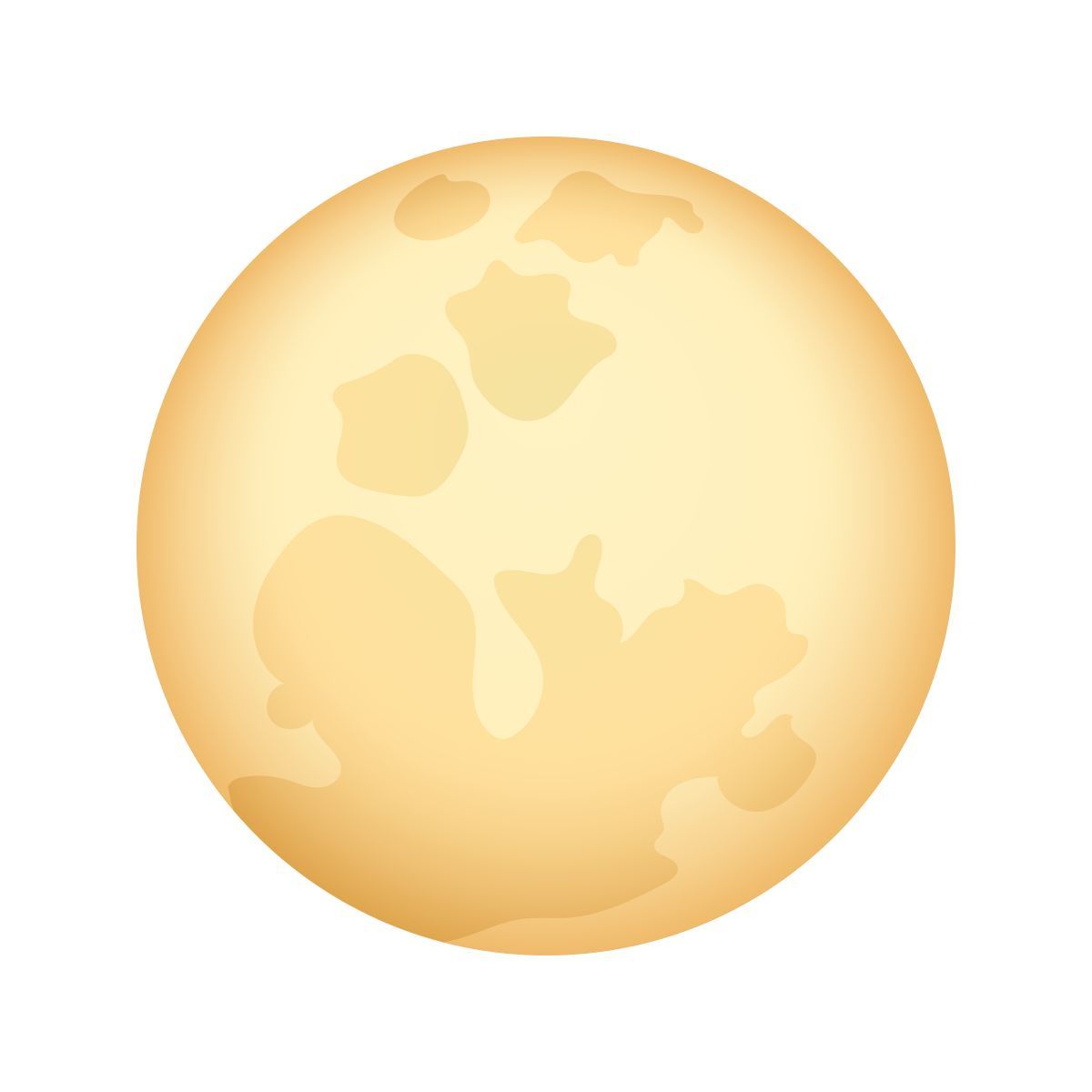 emoji style full moon icon