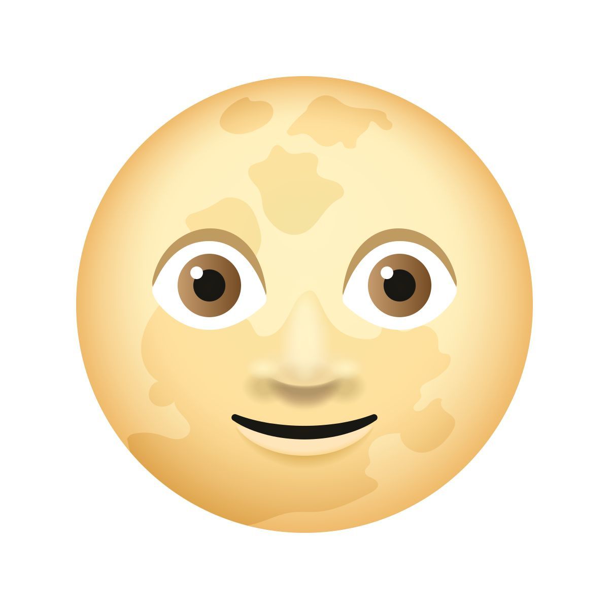 emoji style cara de luna llena icon