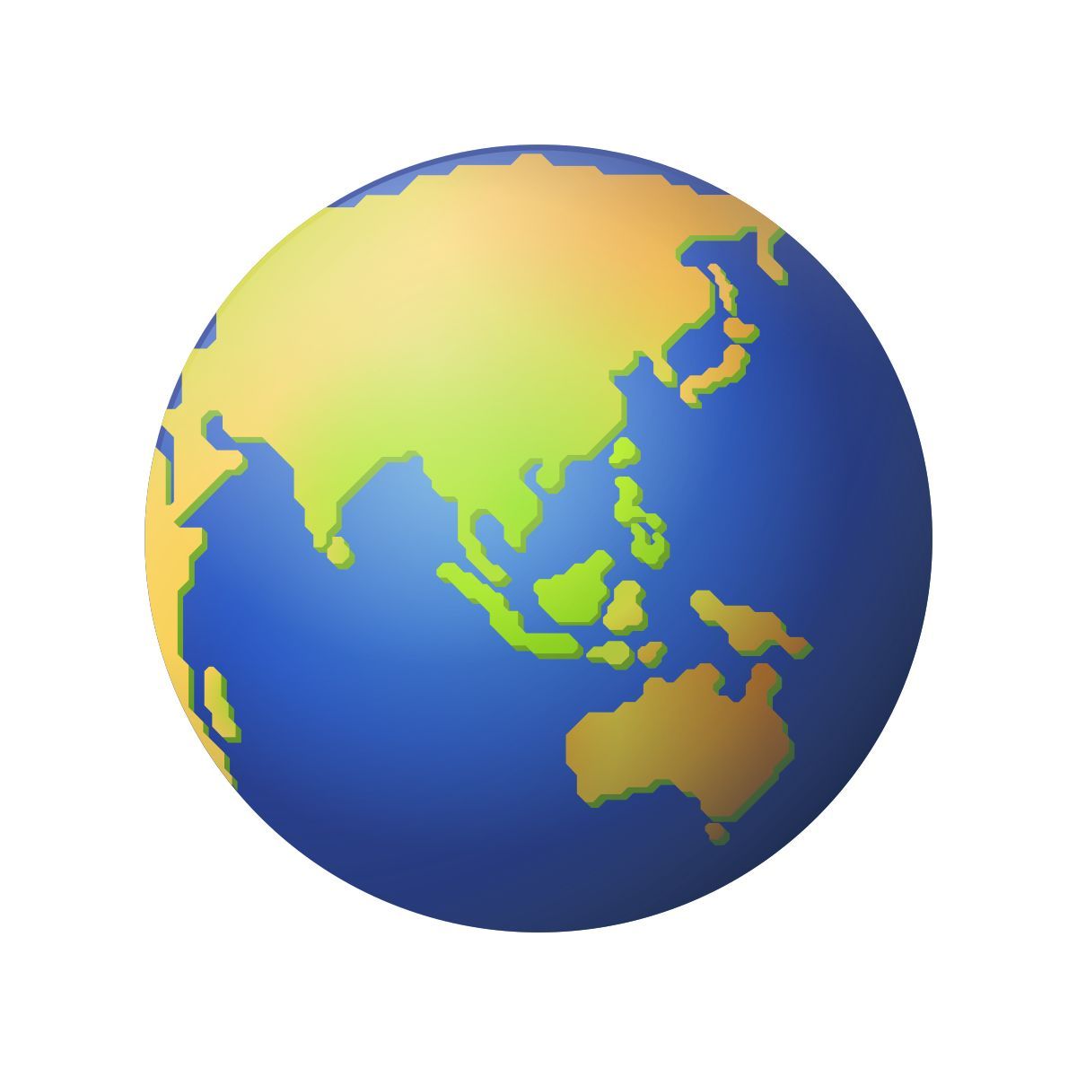 emoji style 지구본 표시 아시아 호주 이모티콘 icon