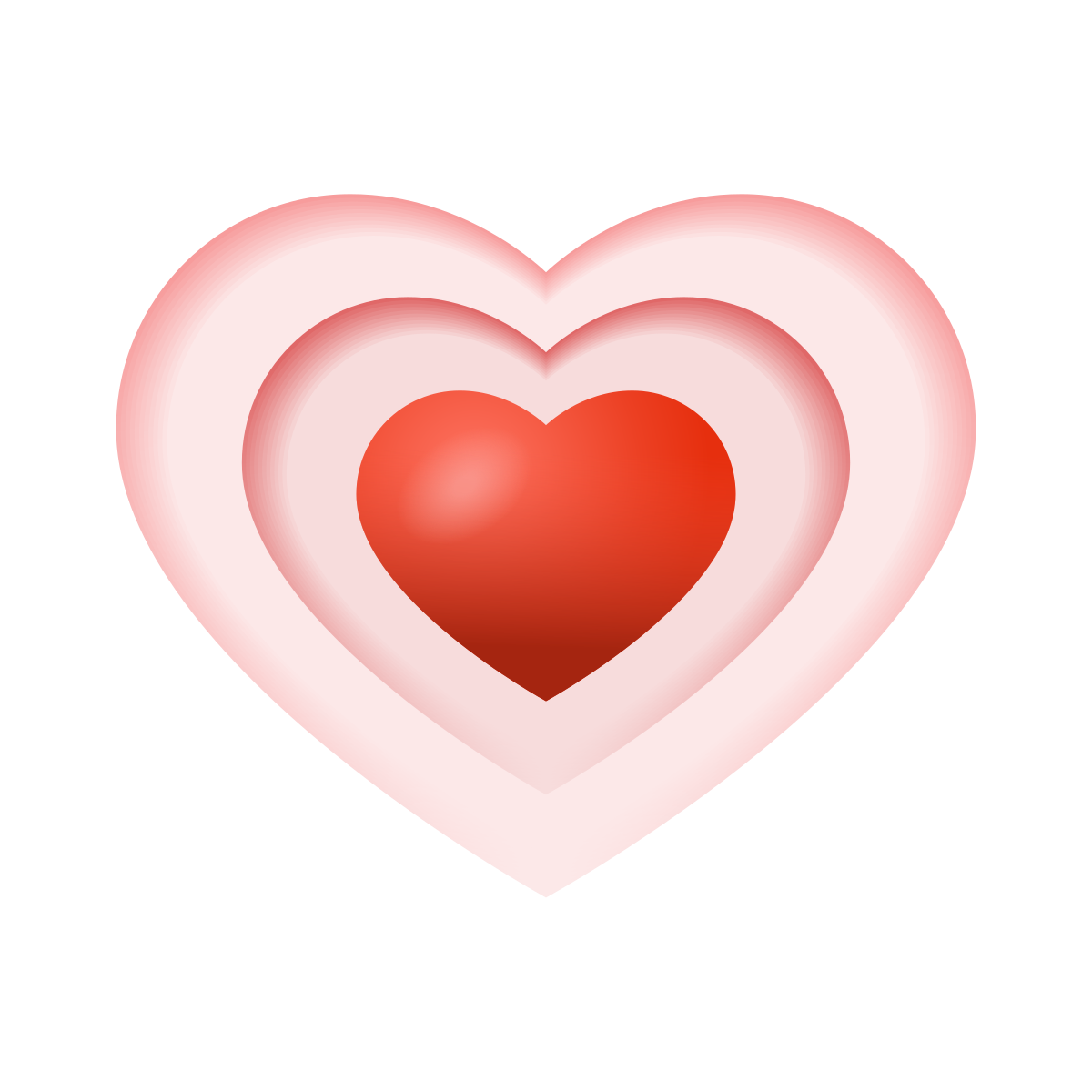 emoji style growing heart icon
