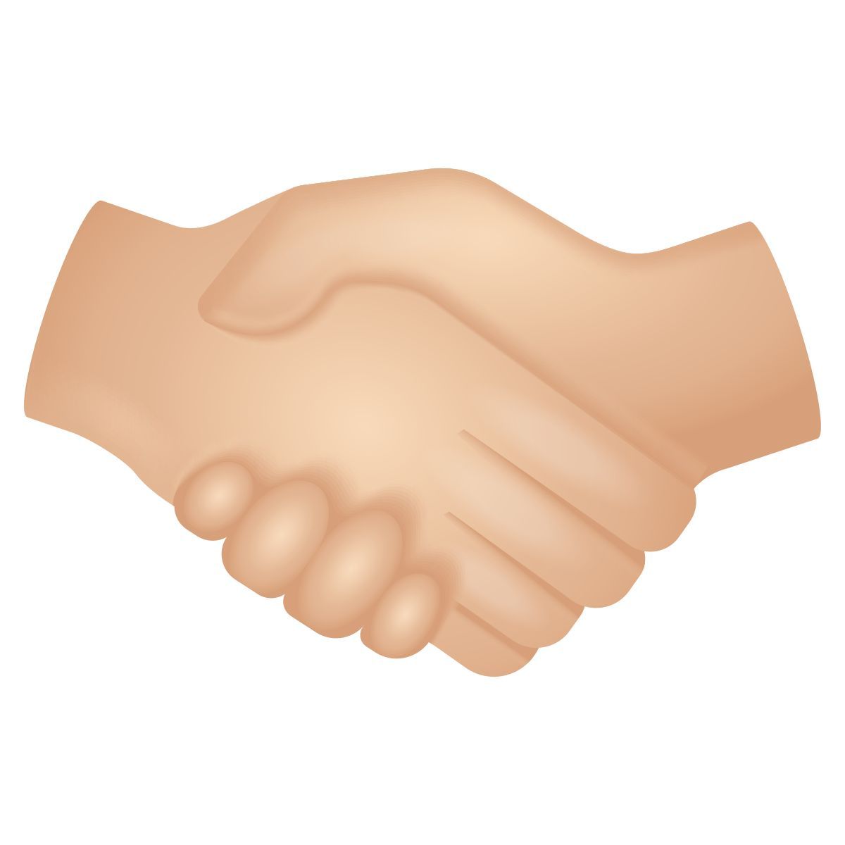 emoji style 握手 浅肤色 icon