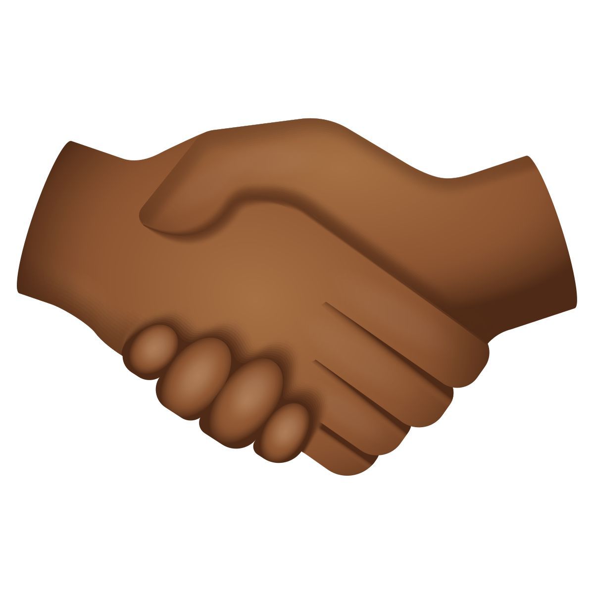 emoji style handshake medium dark skin tone icon