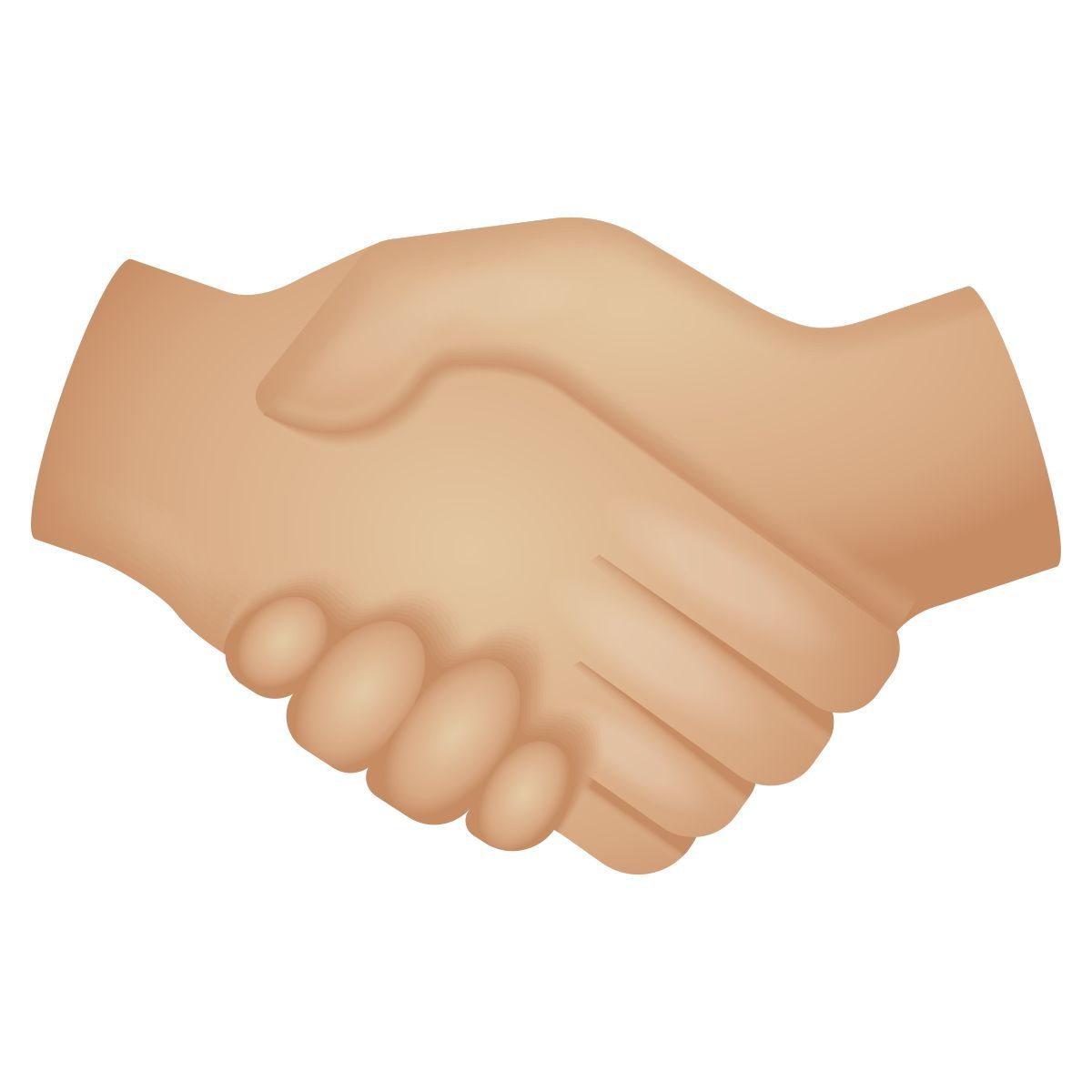 emoji style handshake medium light skin tone icon