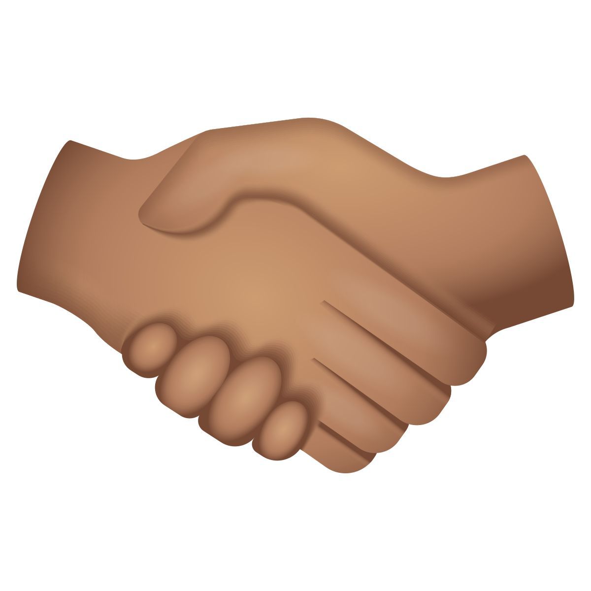 emoji style handshake medium skin tone icon