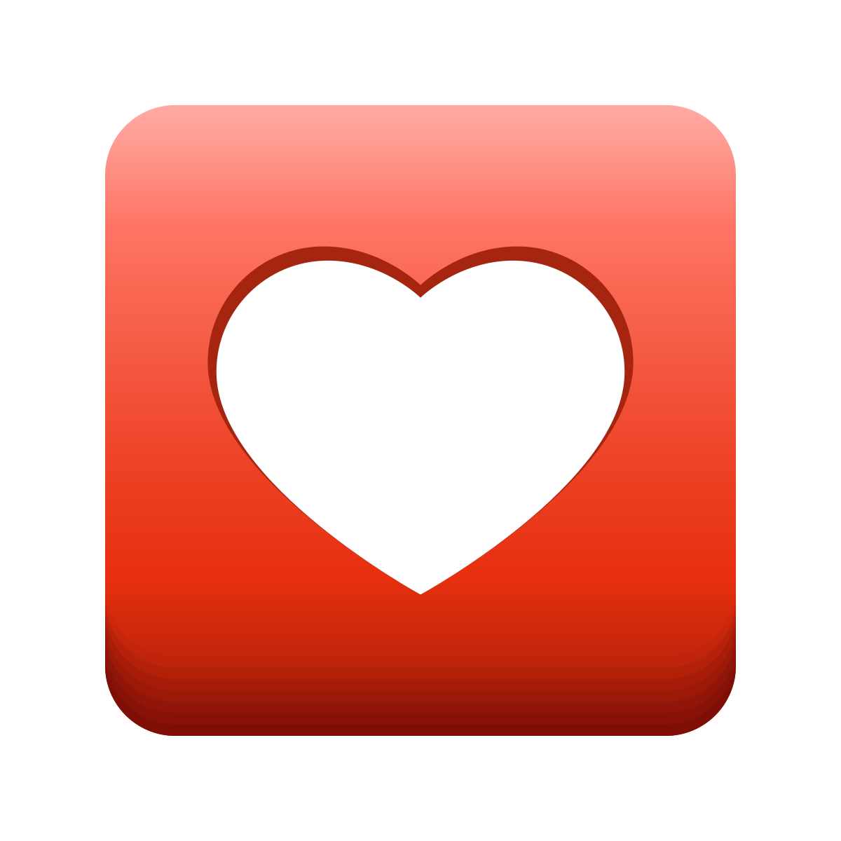 emoji style heart decoration icon