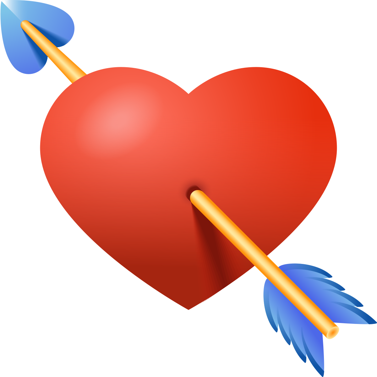emoji style heart with arrow emoji icon