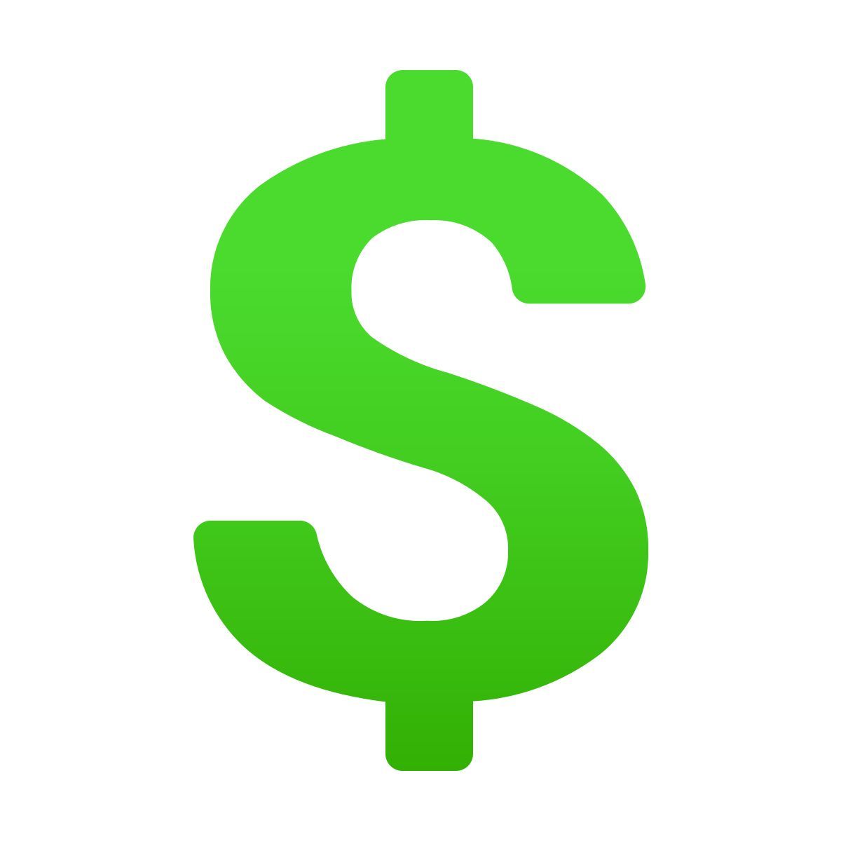 emoji style heavy dollar sign icon