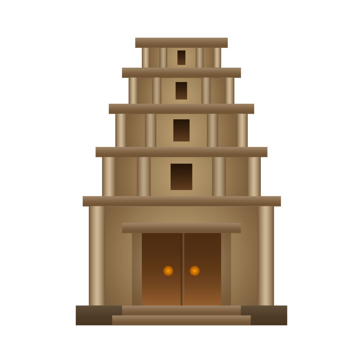 emoji style templo hindú icon