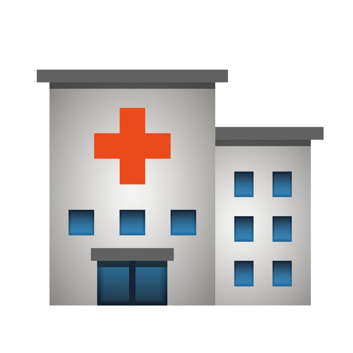 emoji style hospital icon