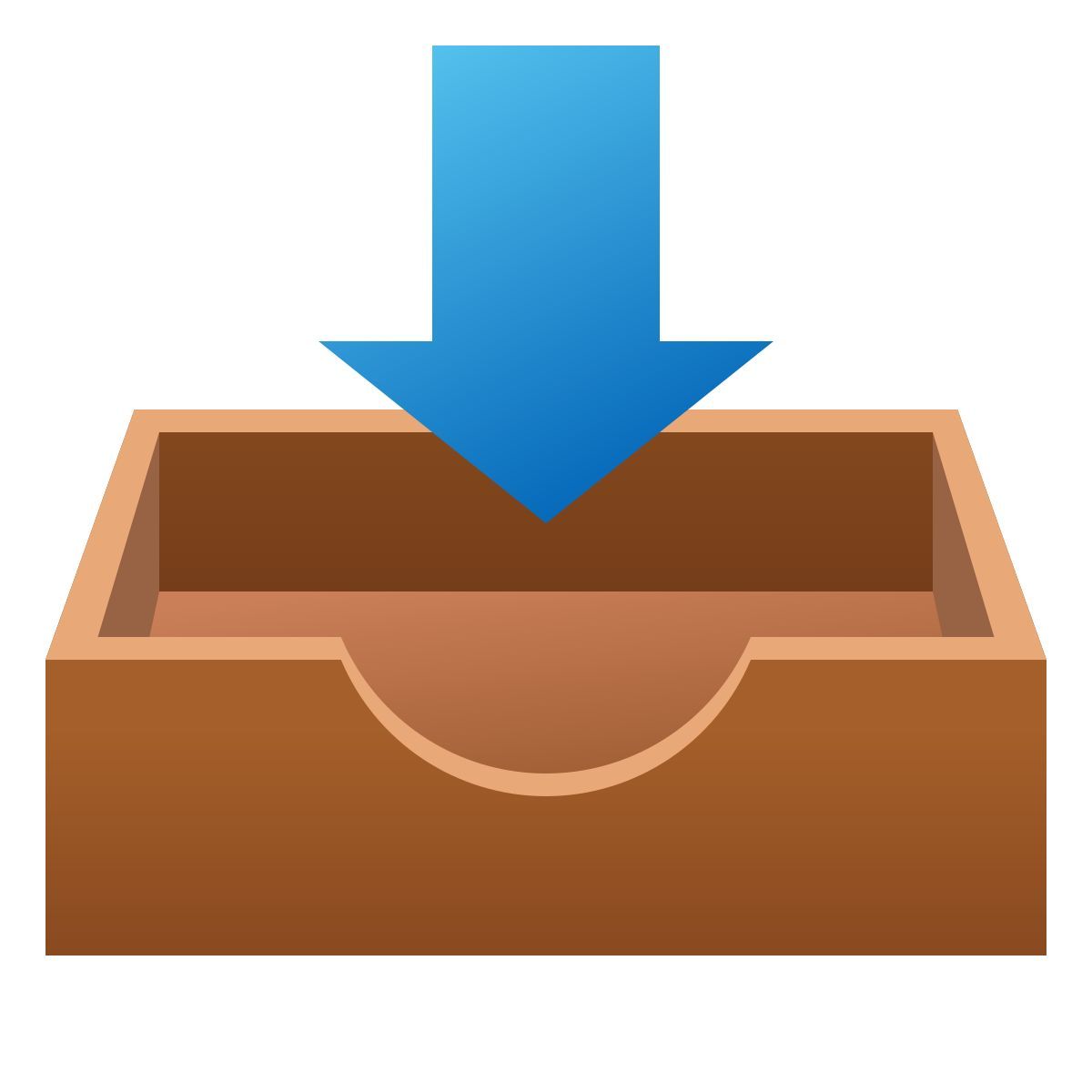 emoji style bac de réception icon