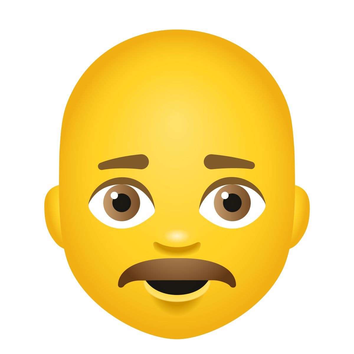 emoji style man bald icon