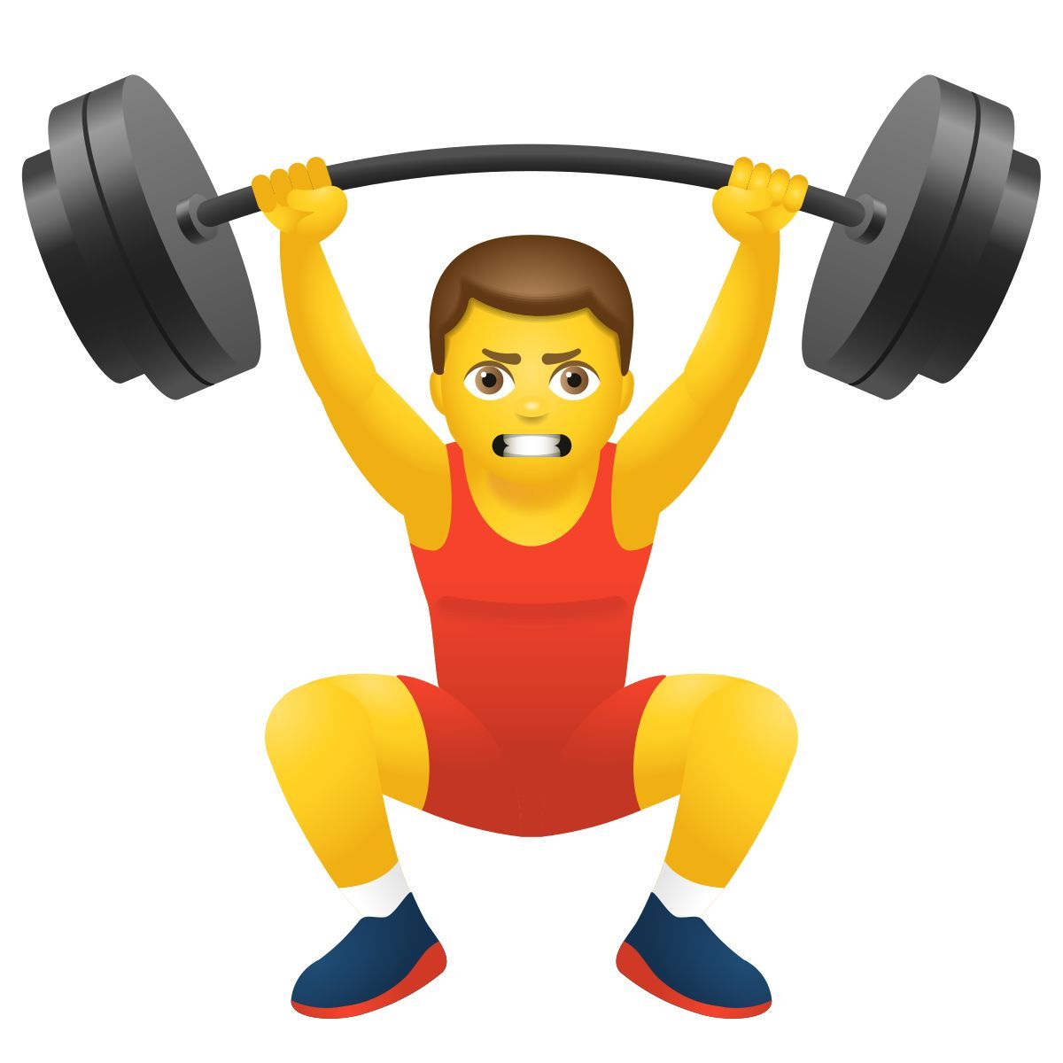 emoji style mann gewichte heben icon