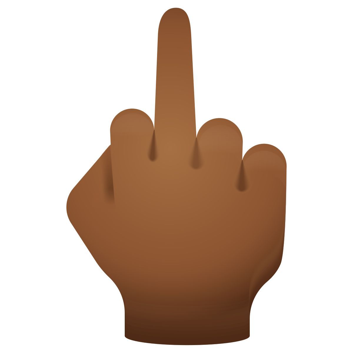 emoji style mittelfinger mittlerer dunkler hautton icon