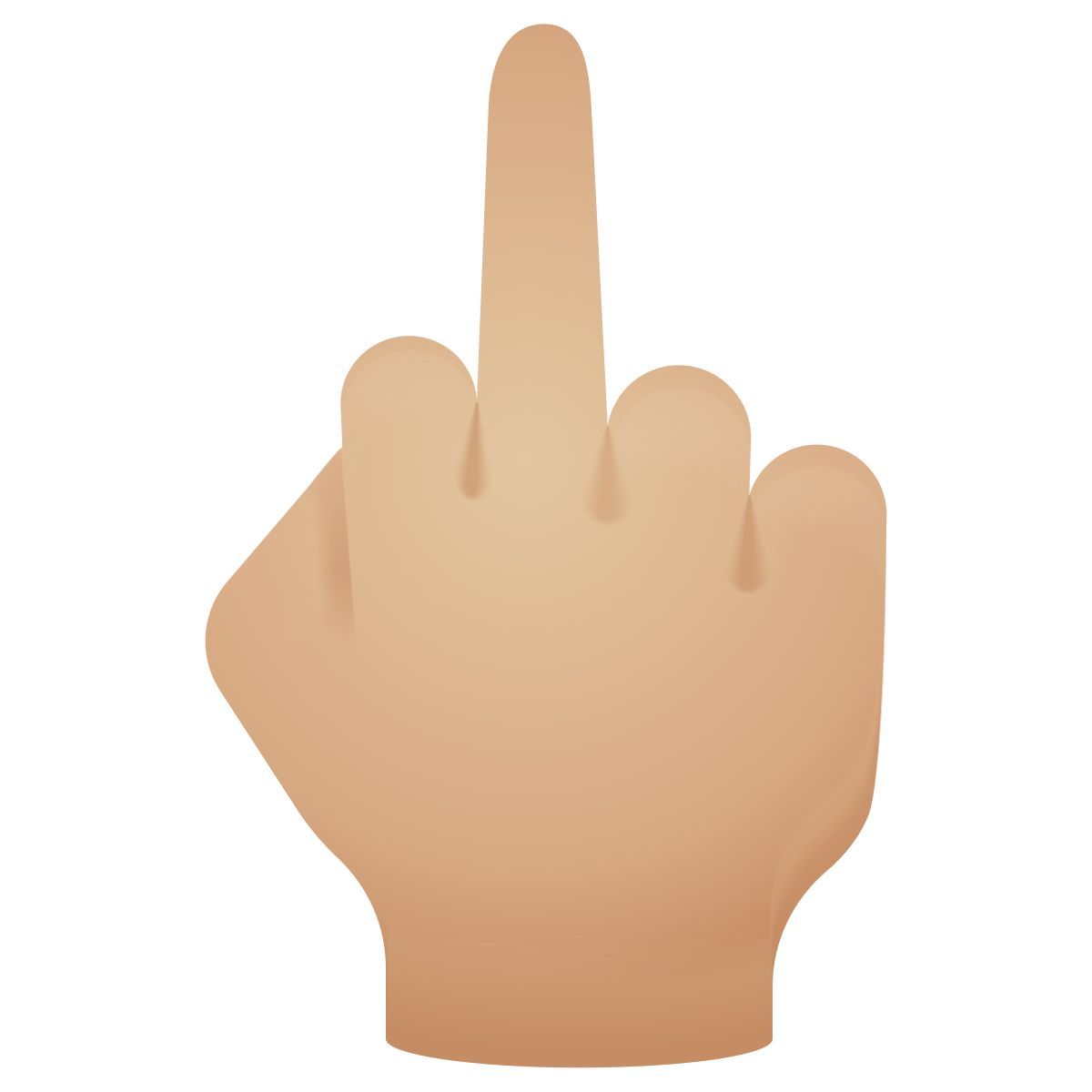 emoji style mittelfinger mittlerer heller hautton icon