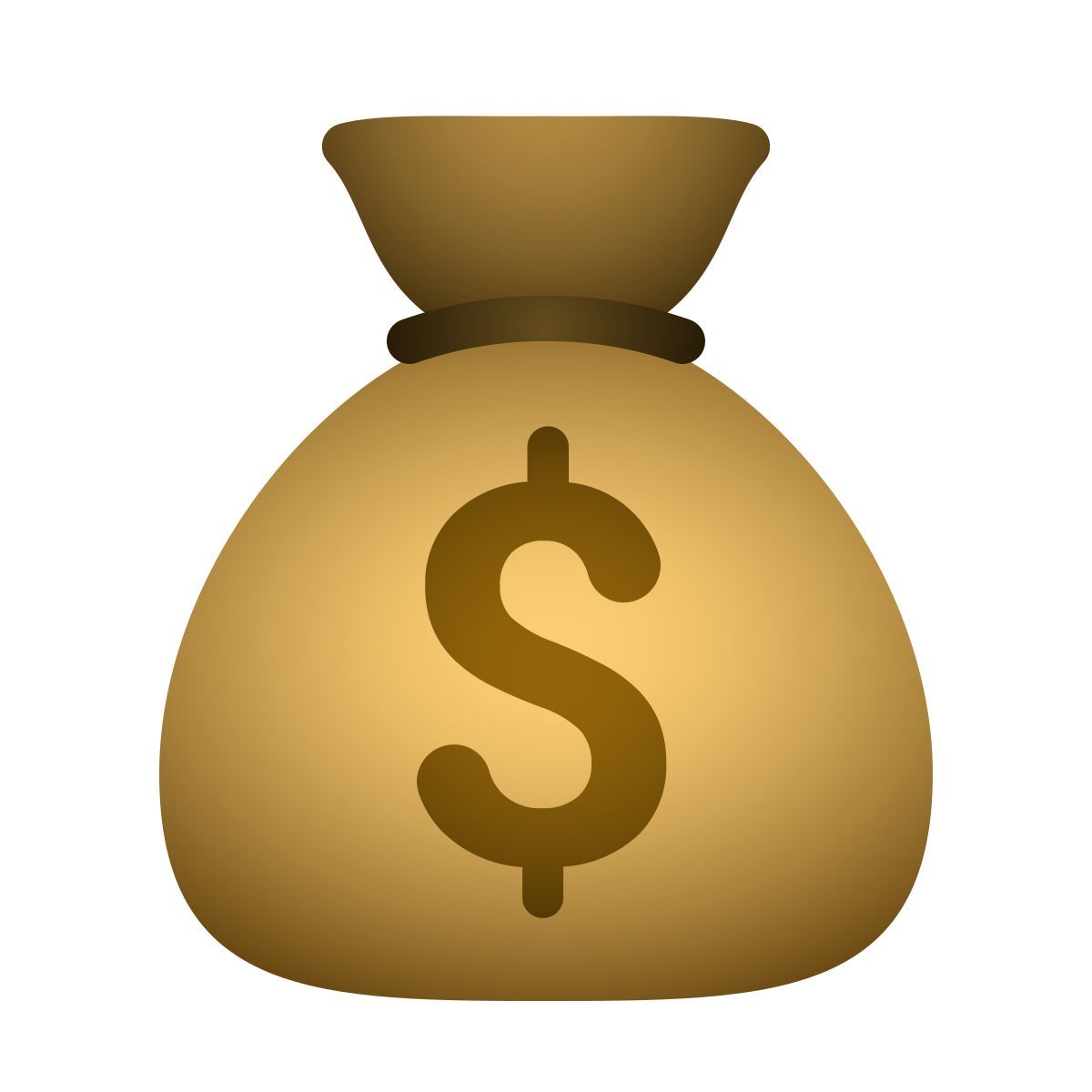 emoji style money bag icon