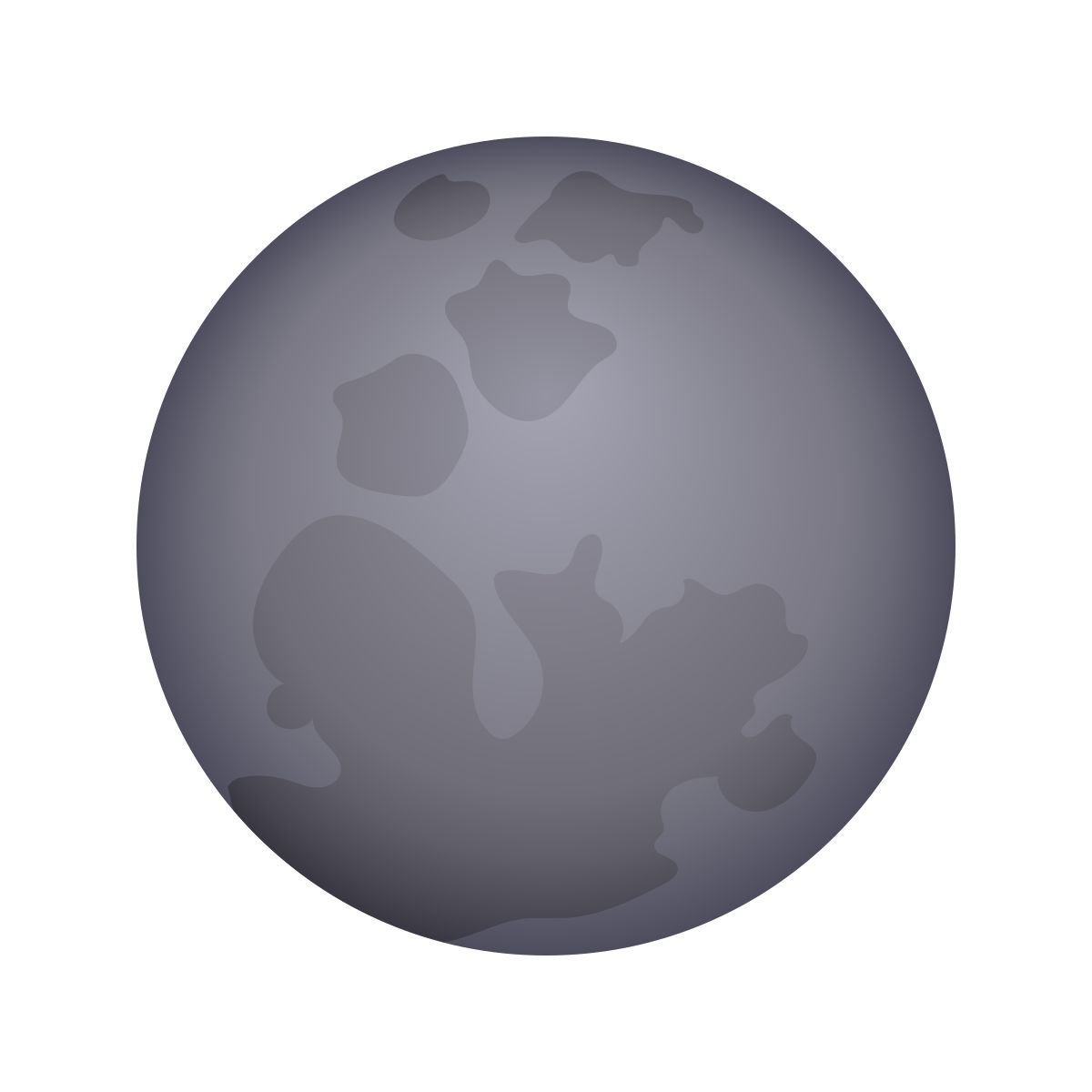 emoji style new moon icon