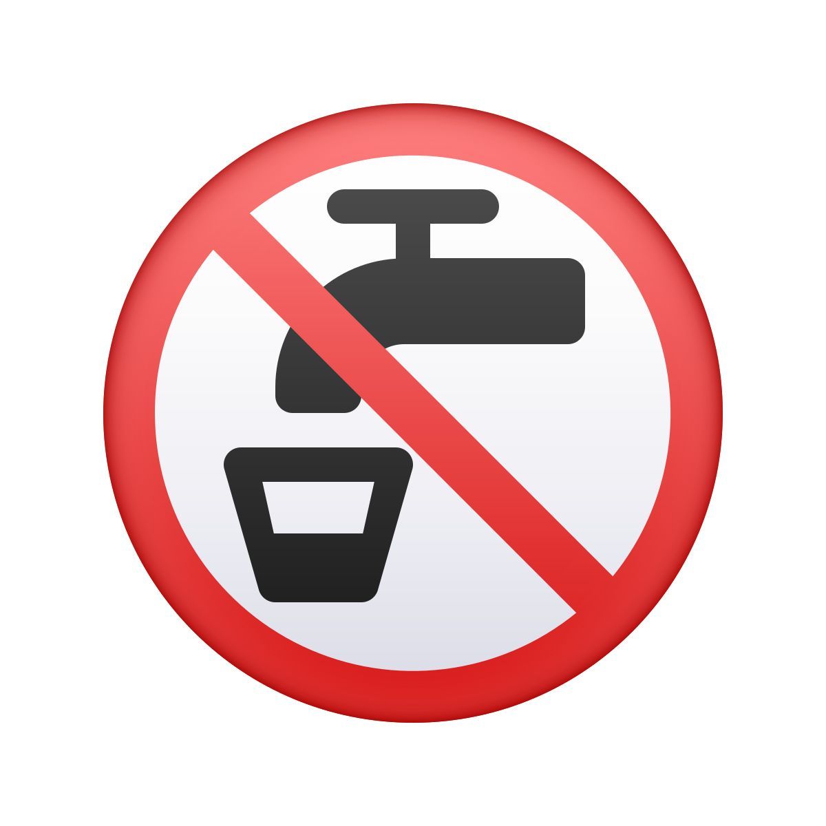 emoji style emoji per l'acqua non potabile icon