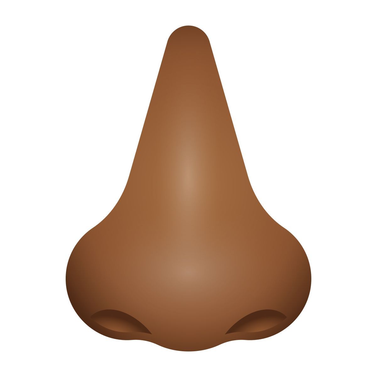 emoji style naso carnagione medio scura icon