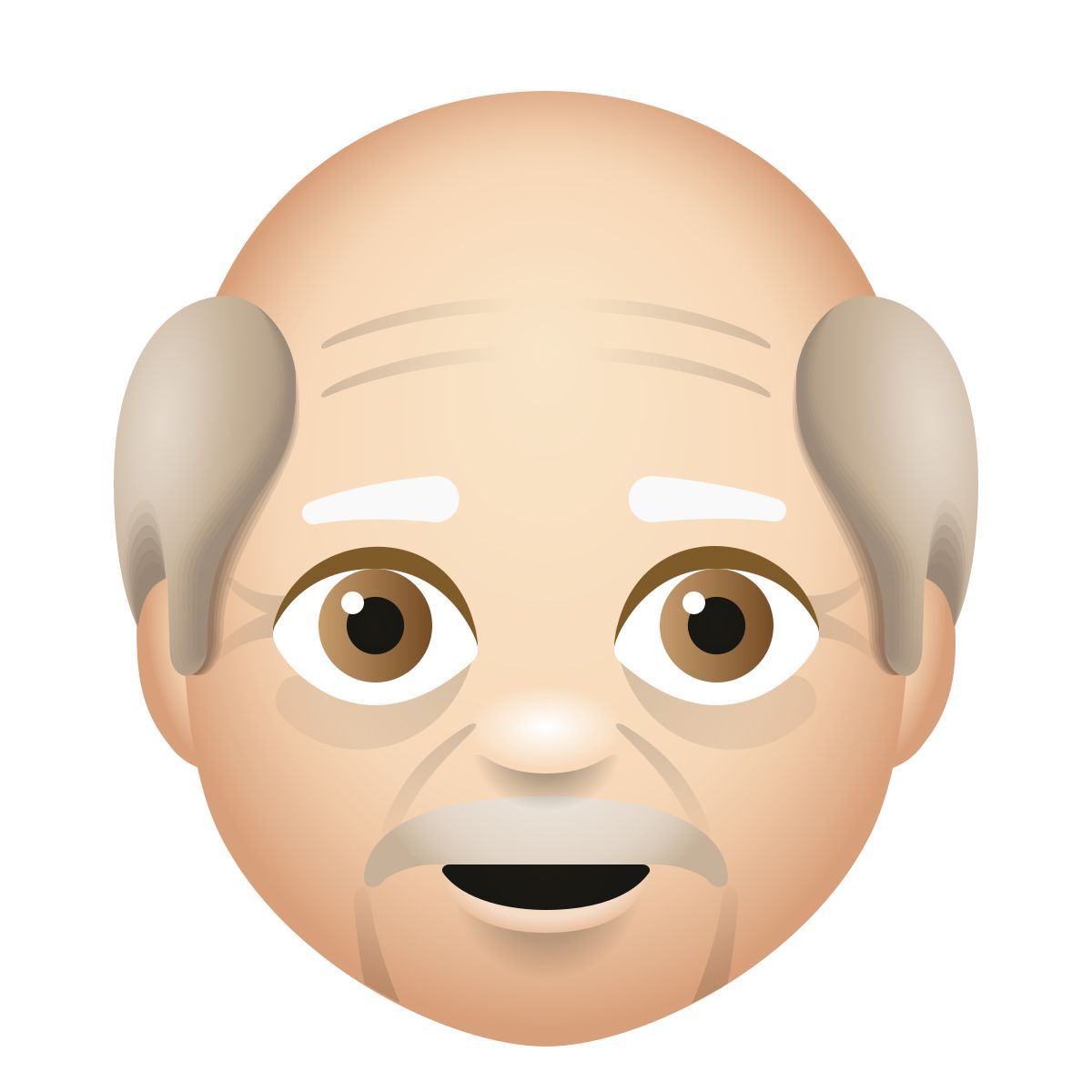 emoji style vecchio carnagione chiara icon