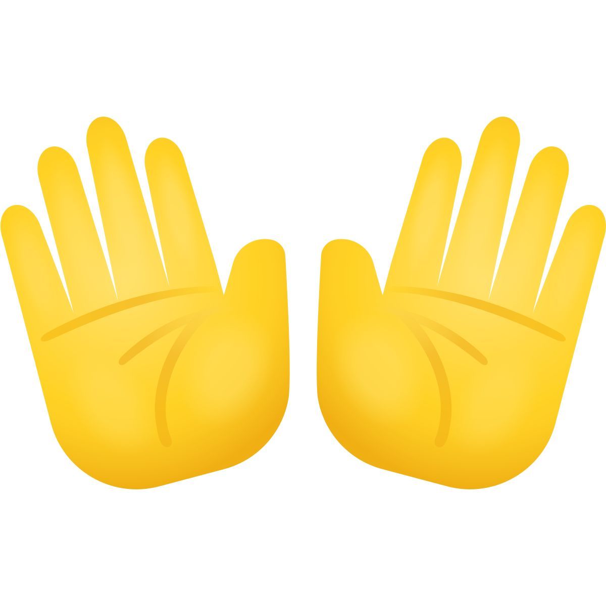 emoji style open hands icon