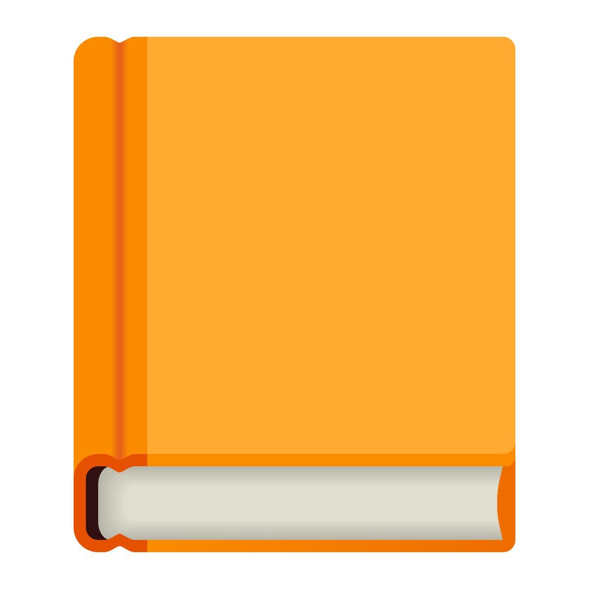 emoji style libro arancione icon