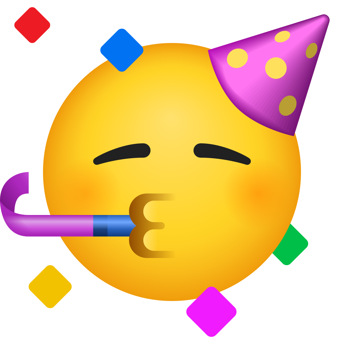 emoji style partying face icon