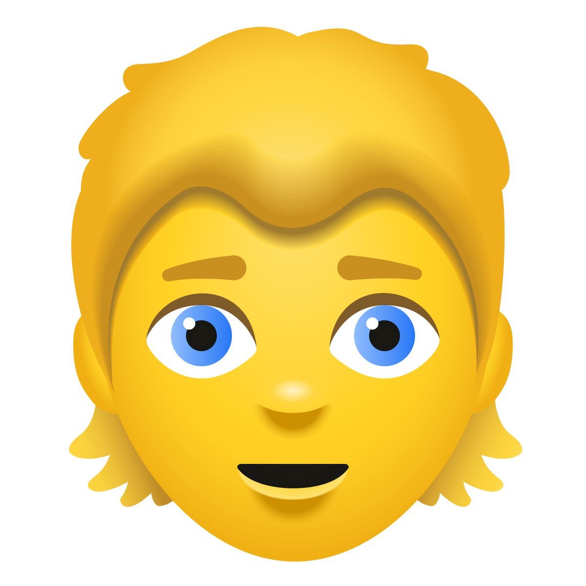 emoji style 사람 금발 머리 icon