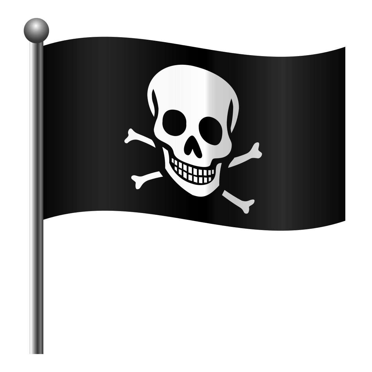 emoji style pirate flag icon