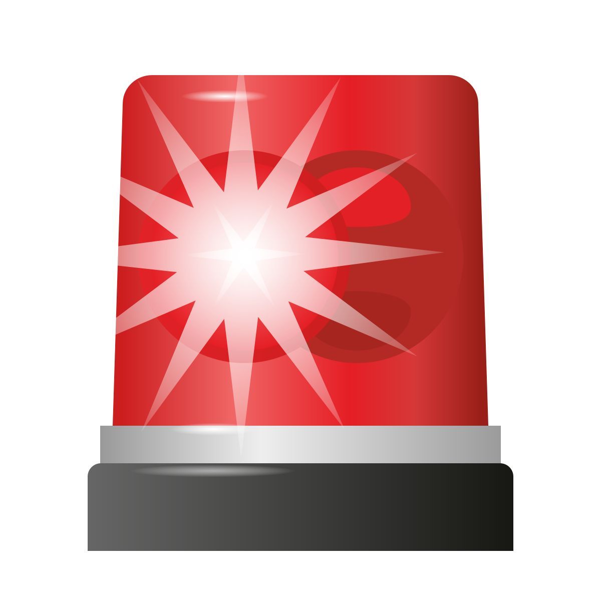 emoji style 경찰차 조명 icon