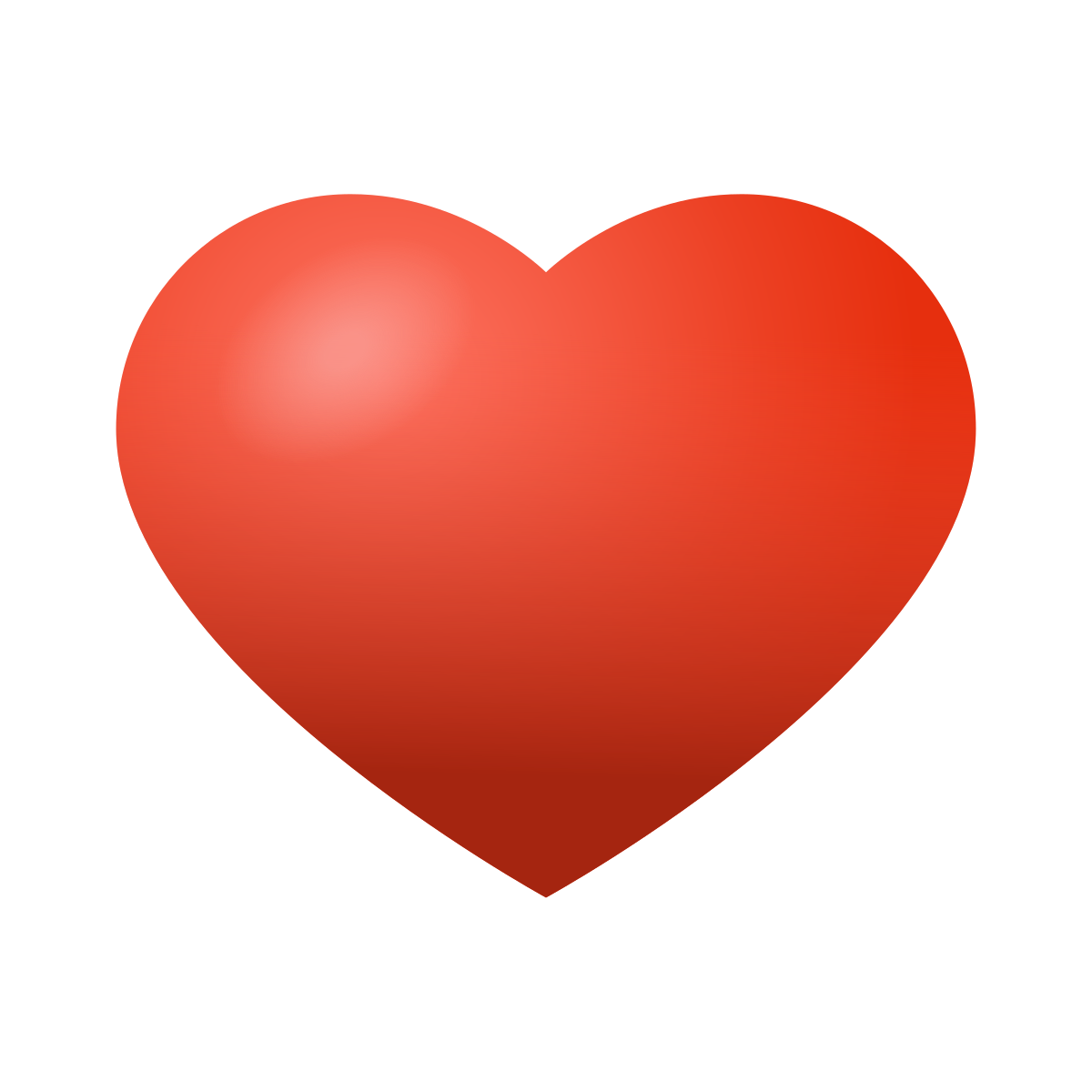 emoji style red heart icon