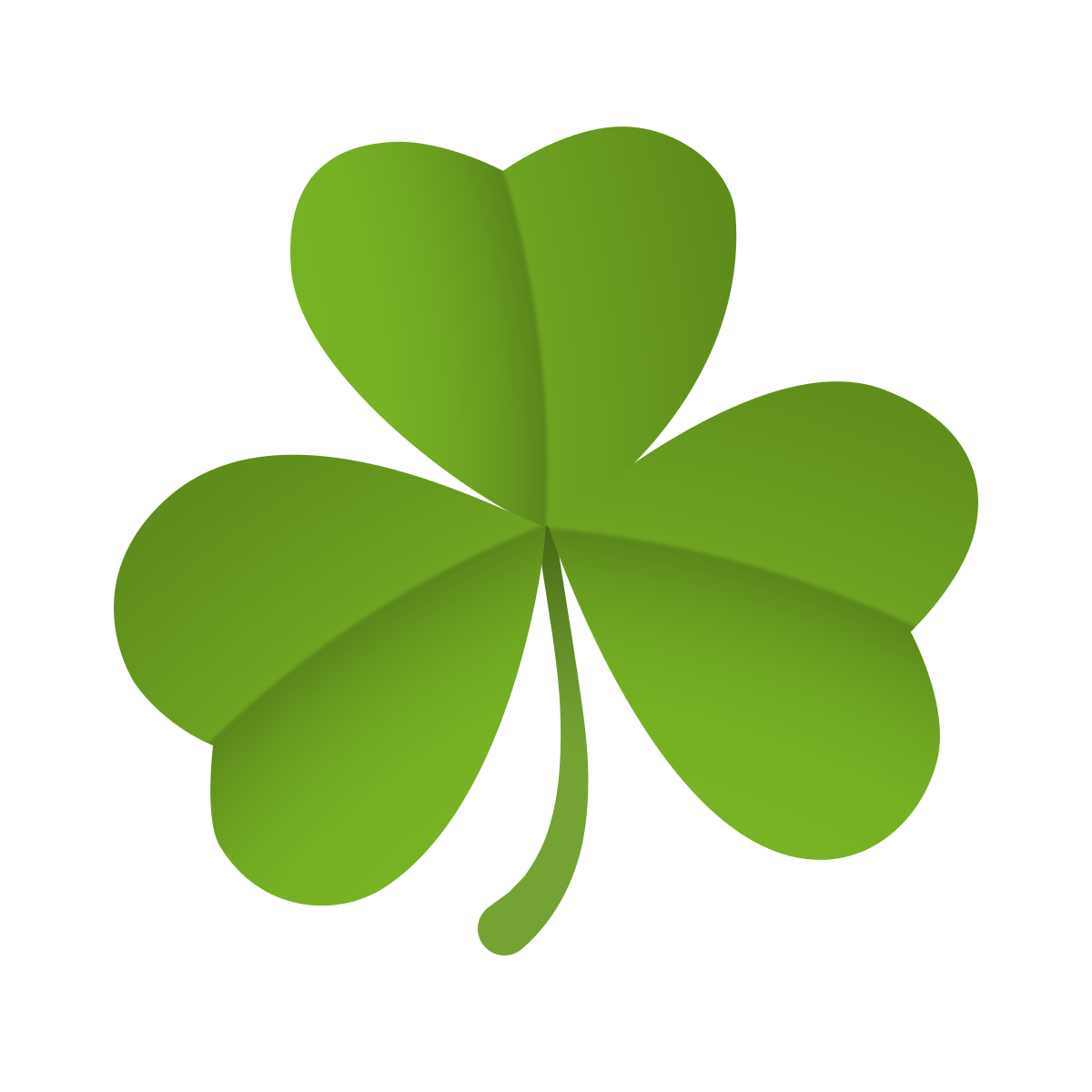 emoji style shamrock icon