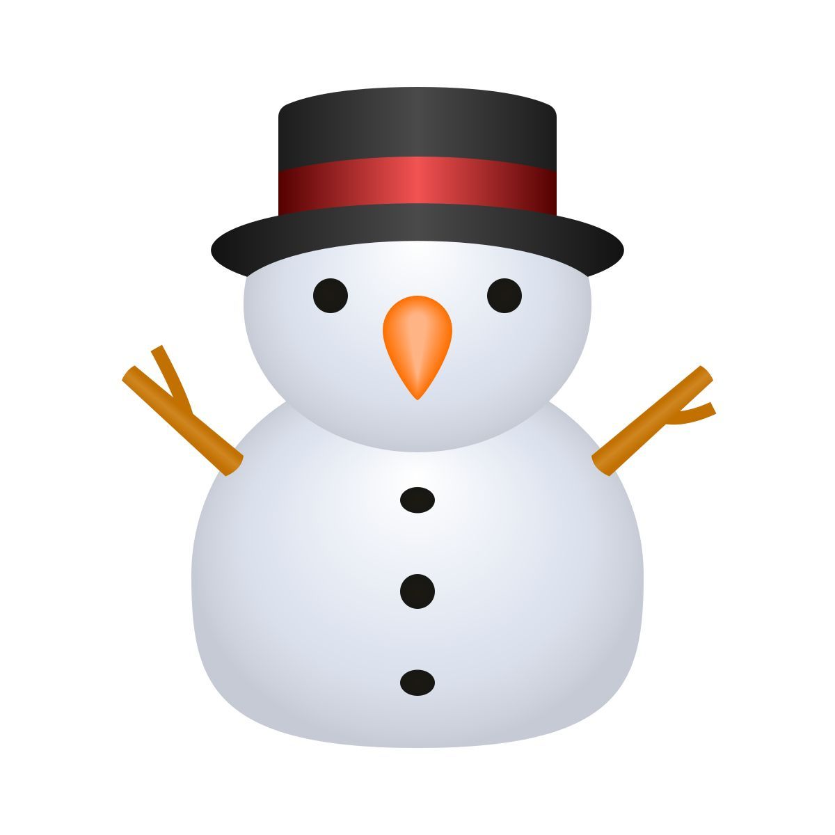 emoji style 没有雪的雪人 icon