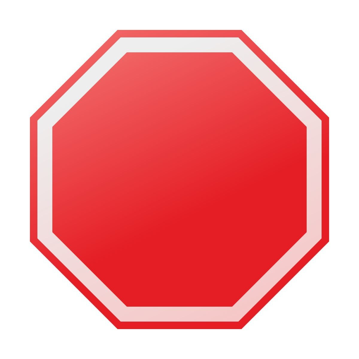 emoji style stop sign icon