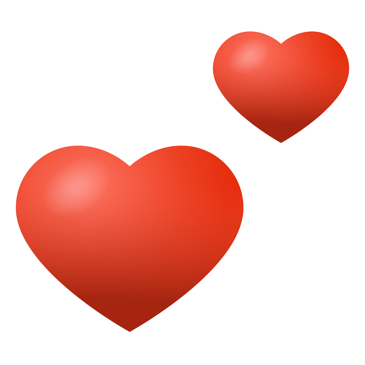 emoji style two hearts emoji icon