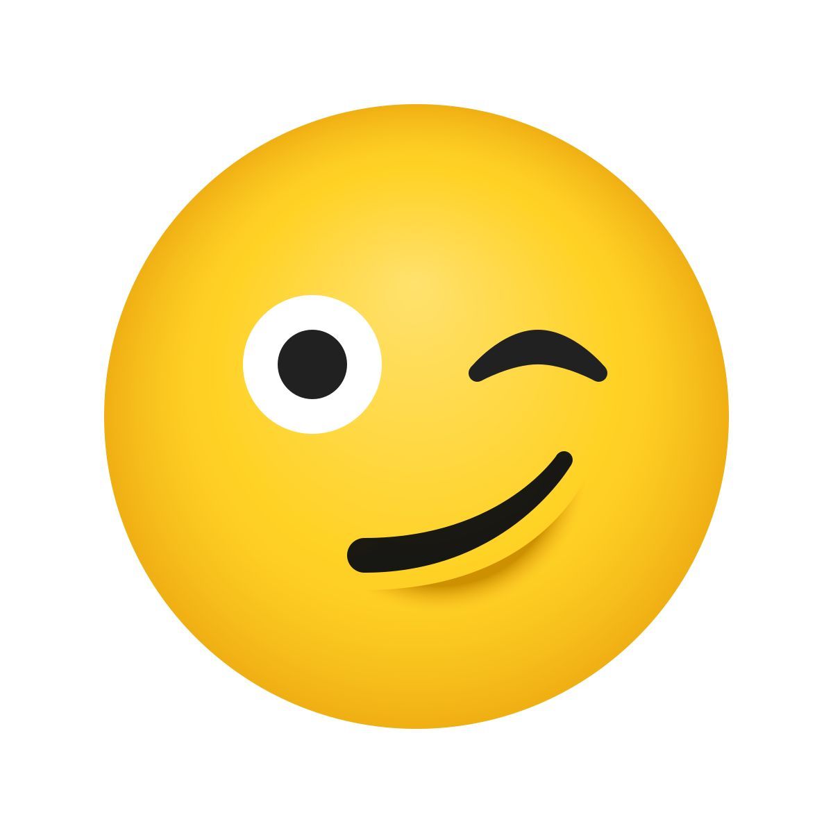 emoji style 윙크하는 얼굴 icon