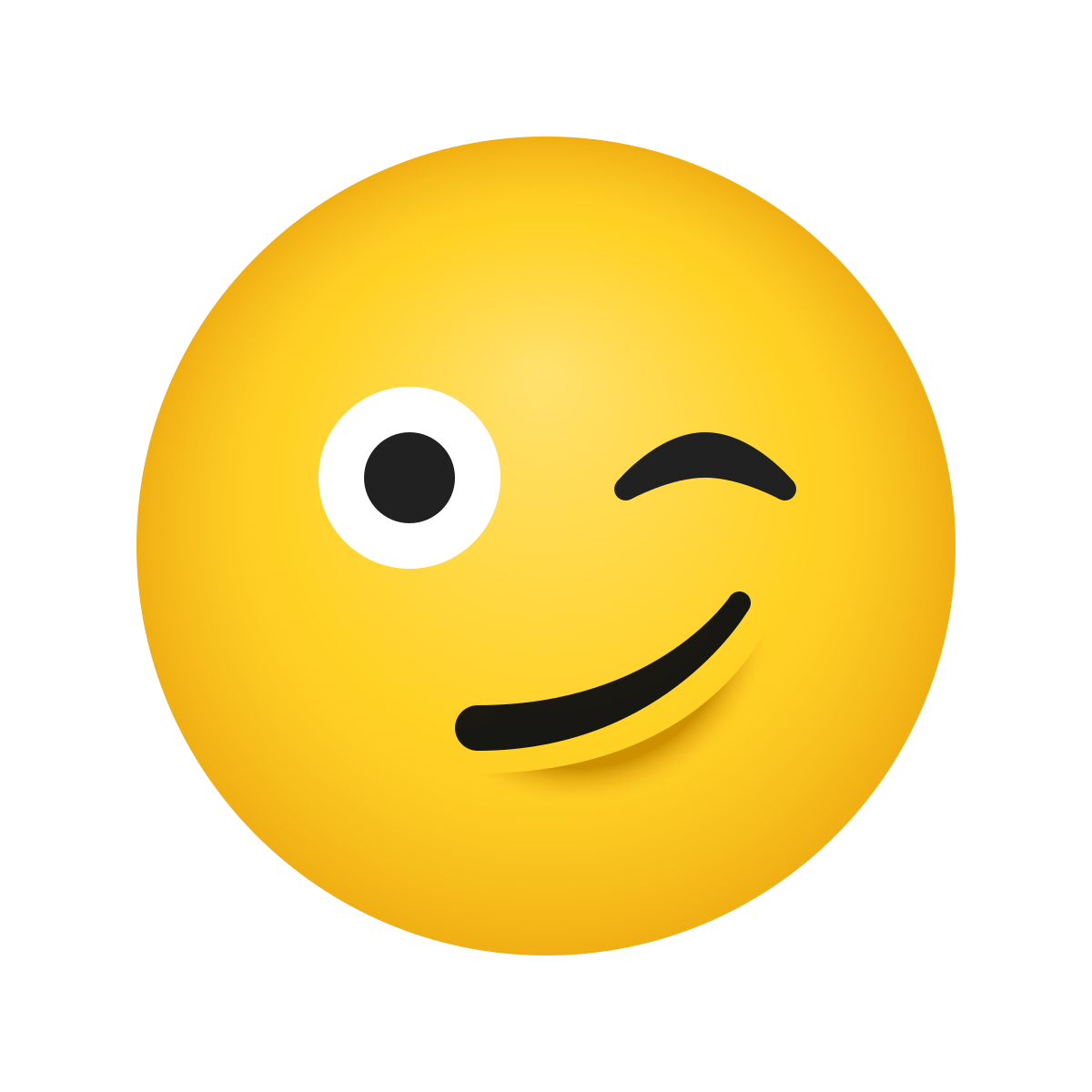 emoji style winking face icon