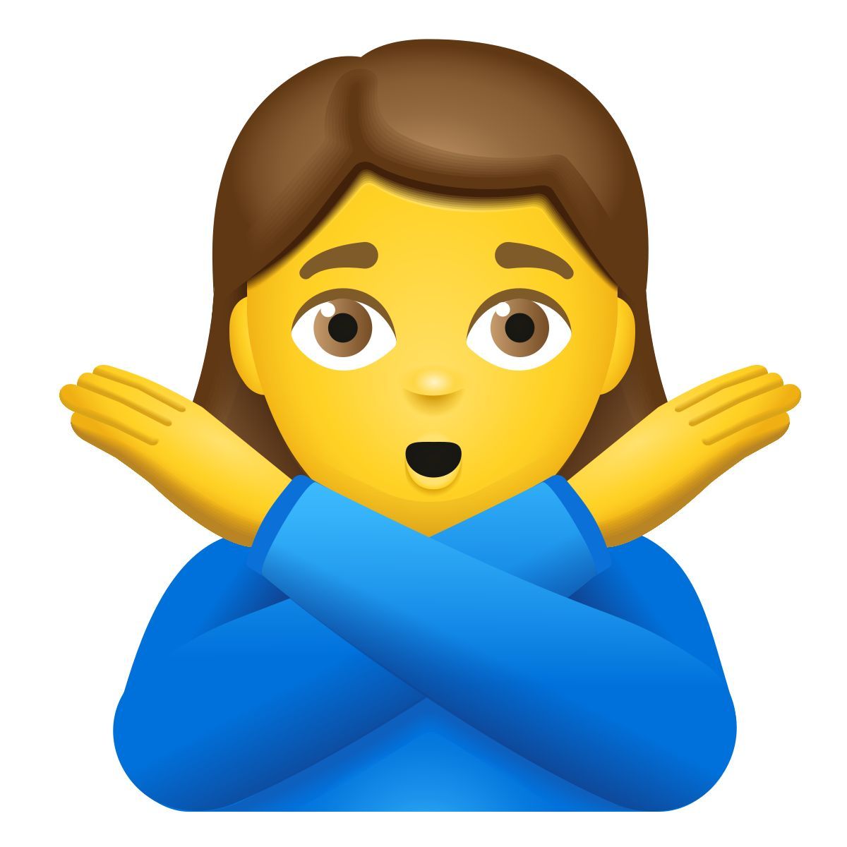 emoji style 女人打手势不 icon