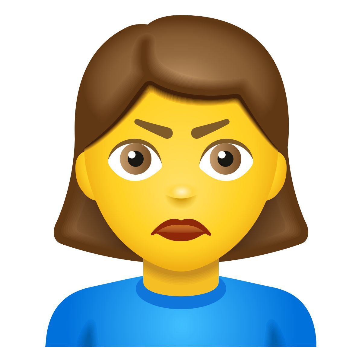 emoji style mulher fazendo beicinho icon
