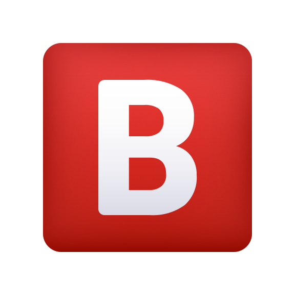 B Button (Blood Type) icon in Emoji Style