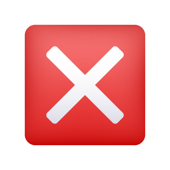 Cross Mark Button icon in Emoji Style