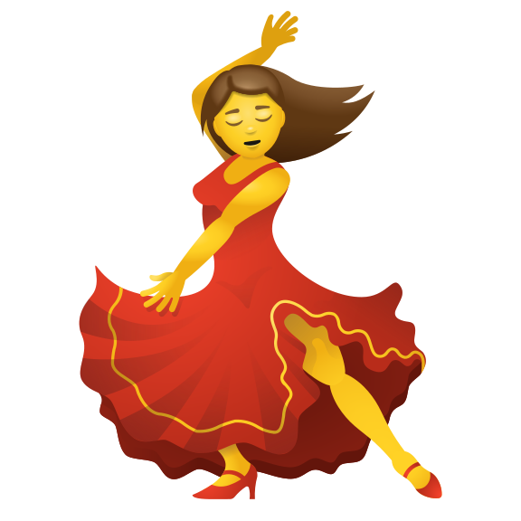 絵文字 スタイルでの Woman Dancing のアイコン
