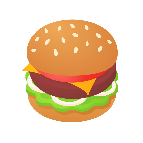 絵文字 スタイルでの Hamburger のアイコン