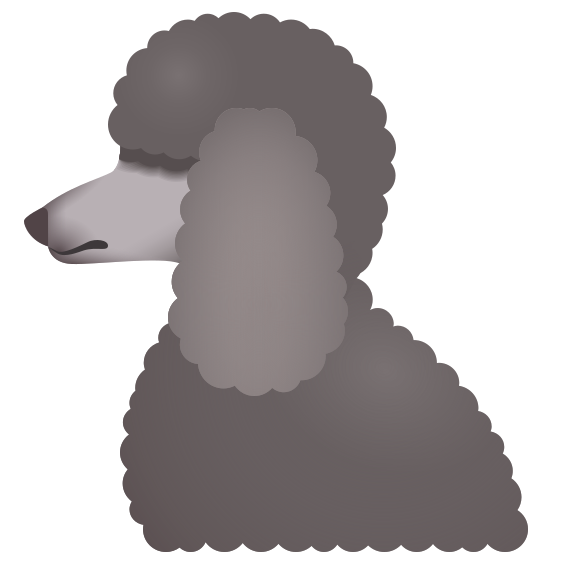 Poodle icon in Emoji Style