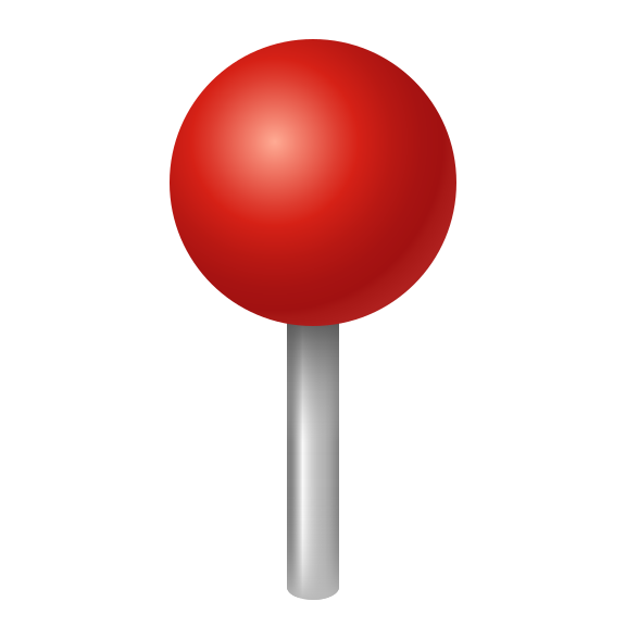 絵文字 スタイルでの Round Pushpin のアイコン