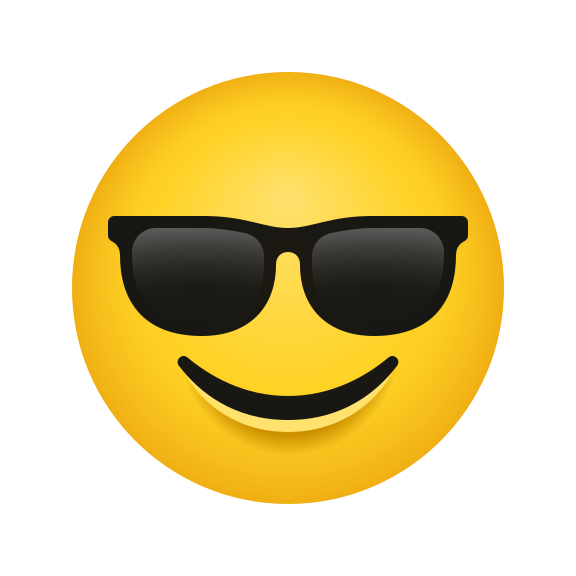 Icône Smiling Face With Sunglasses dans le style Émoticône