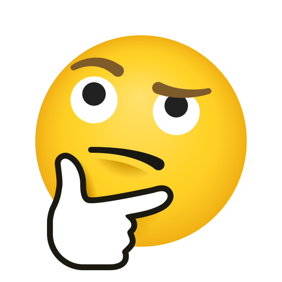絵文字 スタイルでの Thinking Face のアイコン