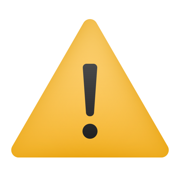 絵文字 スタイルでの Warning のアイコン